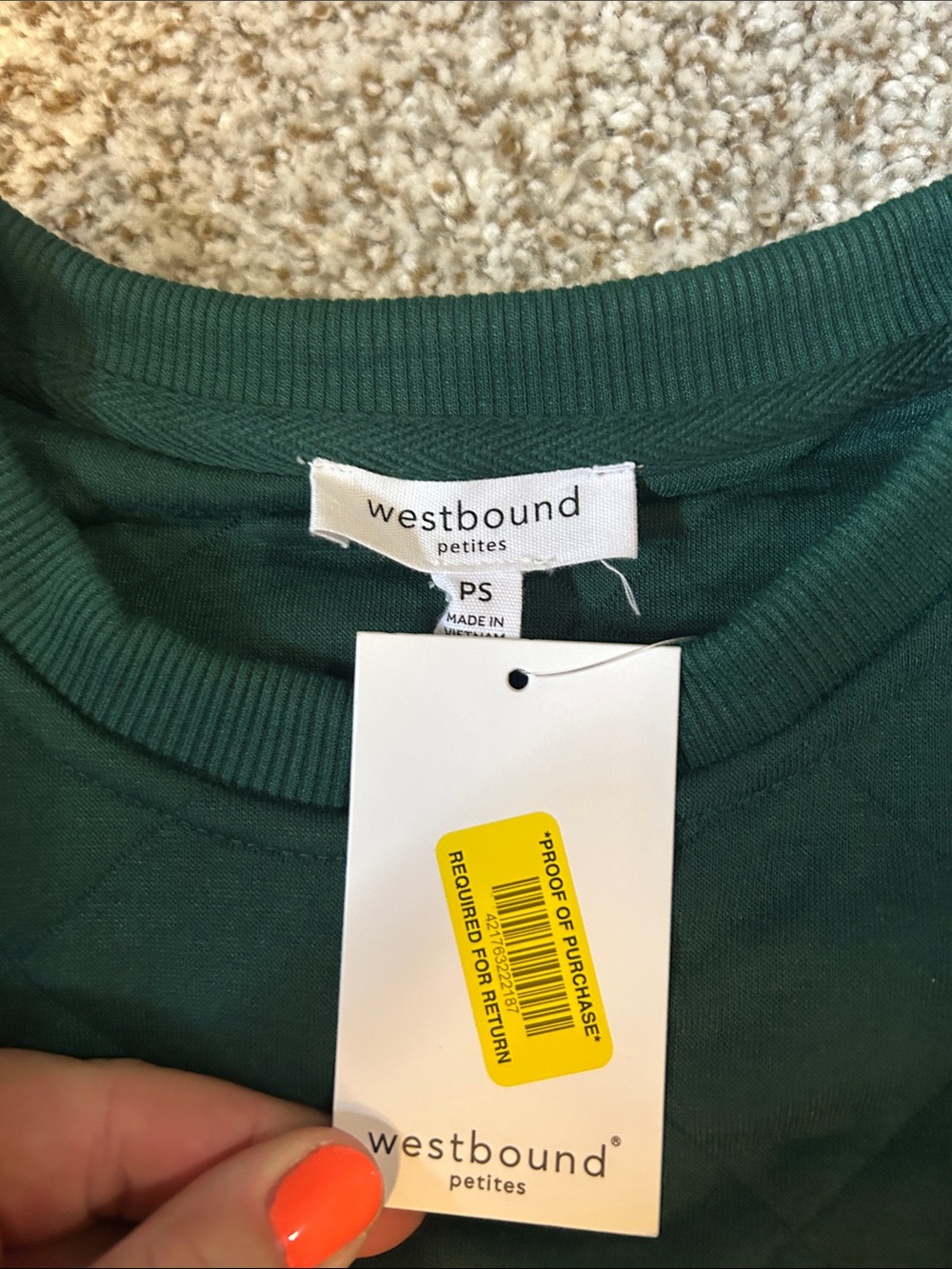Westbound Quilted Crewneck Sweatshirt - Picture 3 of 6